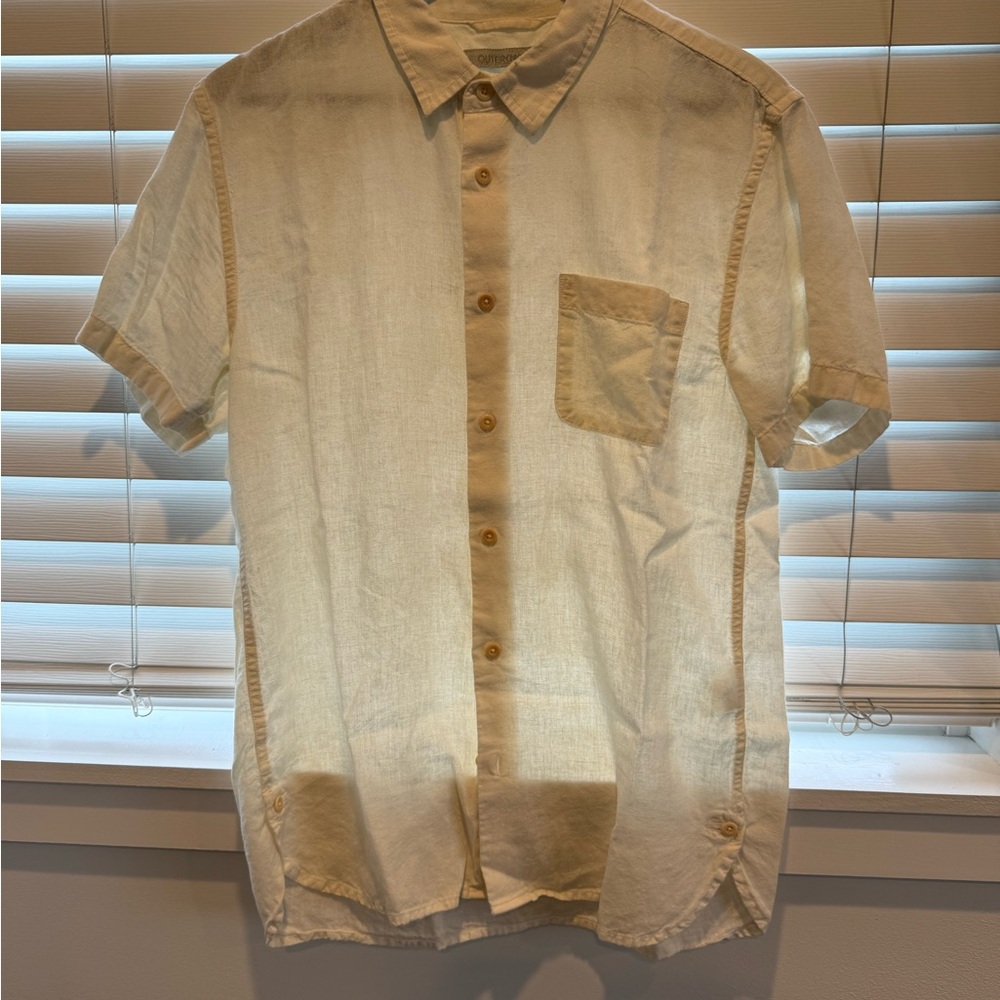Outerknown Cream Button Down Shirt - image 1